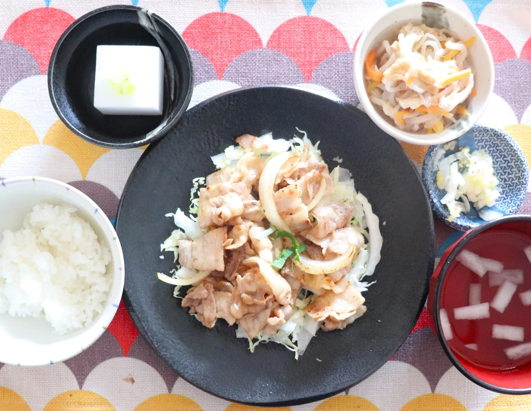 本日のランチは豚の生姜焼き！