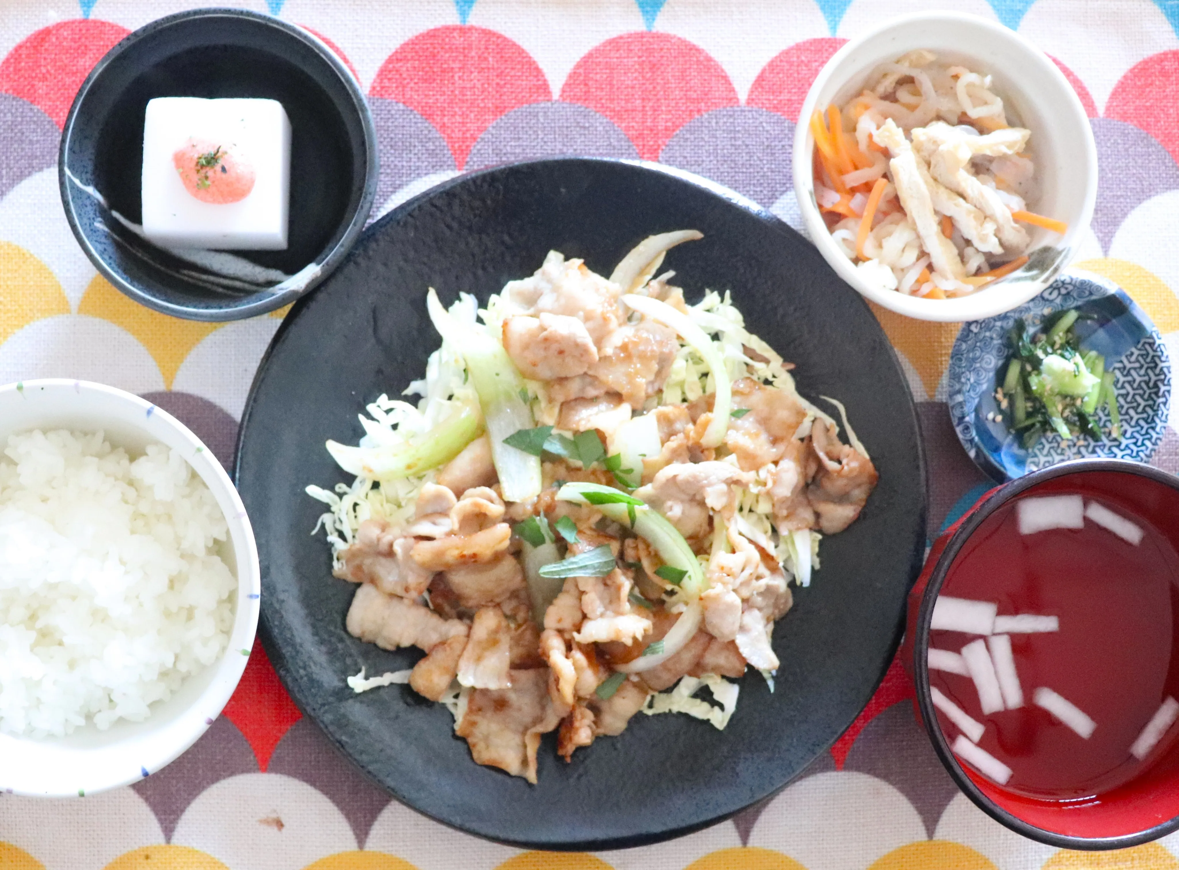 本日のランチは、豚の生姜焼き!