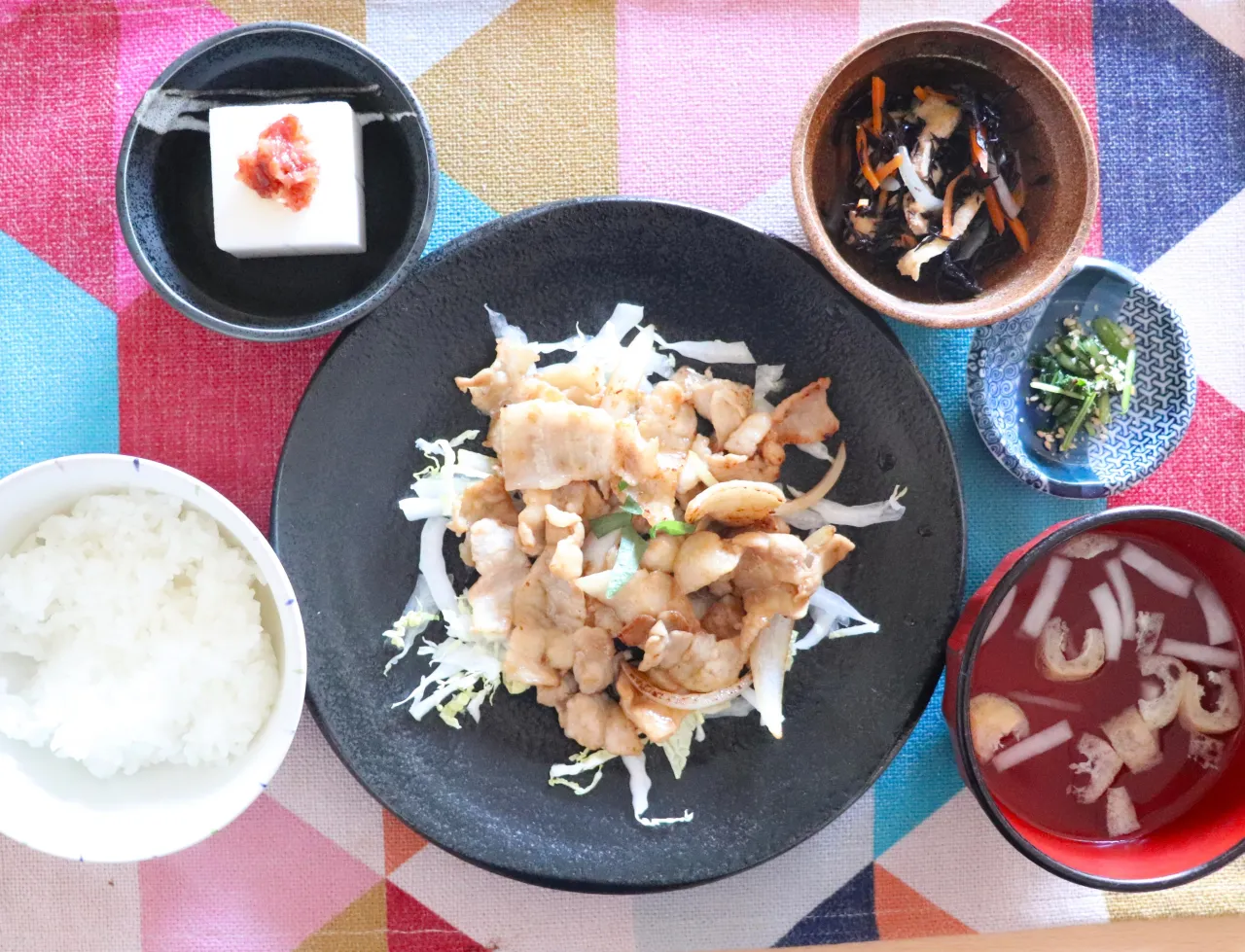 本日のランチは、豚の生姜焼き!